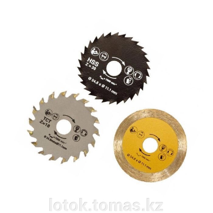 Комплект дисков для универсальной пилы Rotorazer Saw от компании Интернет-магазин приятных покупок LotOk - фото 1