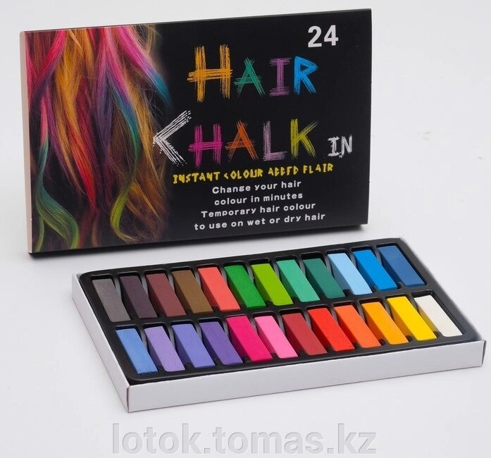 Мелки для волос, 24 шт от компании Интернет-магазин приятных покупок LotOk - фото 1