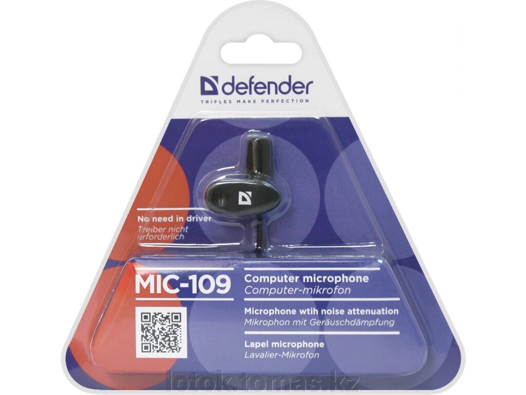 Микрофон петличный Defender MIC-109 от компании Интернет-магазин приятных покупок LotOk - фото 1