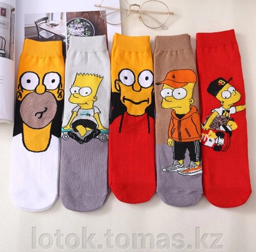 Носки высокие с индивидуальным дизайном «Симпсоны»