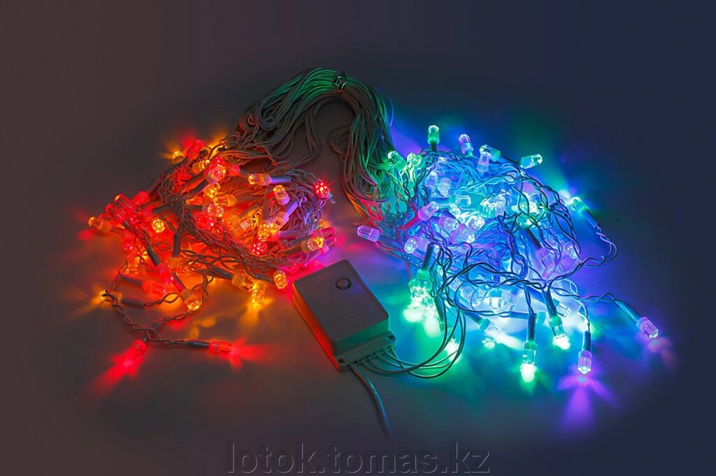 Новогодняя гирлянда АВ-7 цвет свечения многоцветная от компании Интернет-магазин приятных покупок LotOk - фото 1
