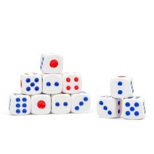 Кости игральные, 5 шт, 1.6 х 1.6 см