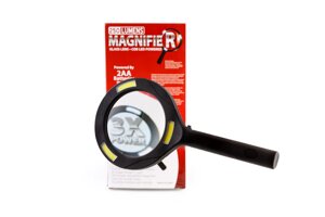Лупа ручная с LED подсветкой 3X увеличение