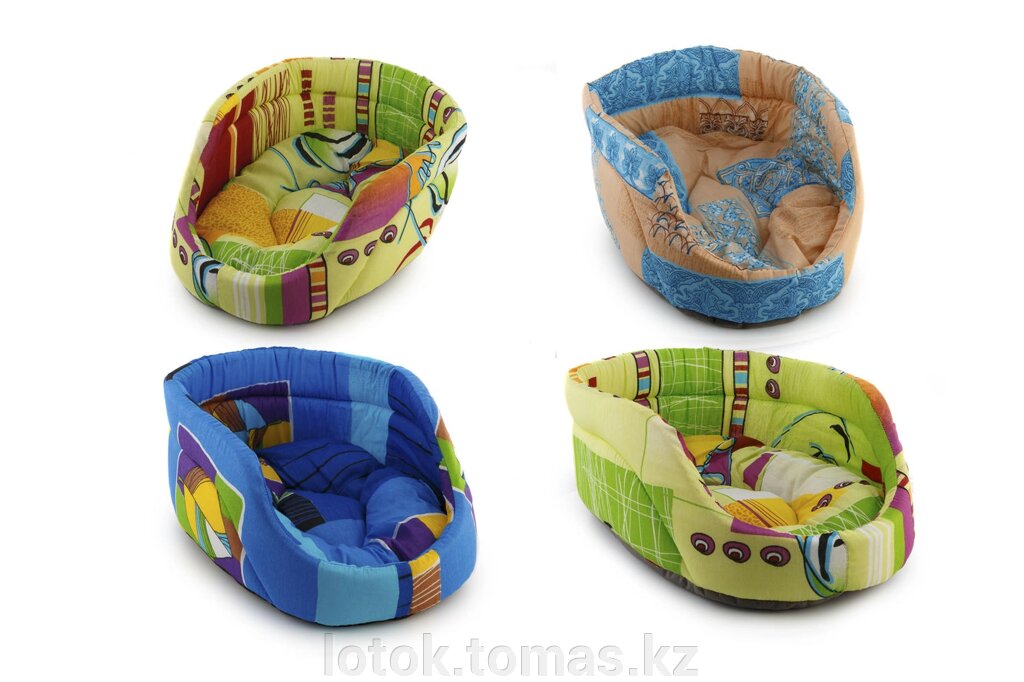 Овальный лежак для кошек «Микс Цветов» - интернет магазин