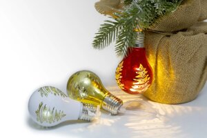 Комплект новогоднее подвесное украшение "Лампочка"