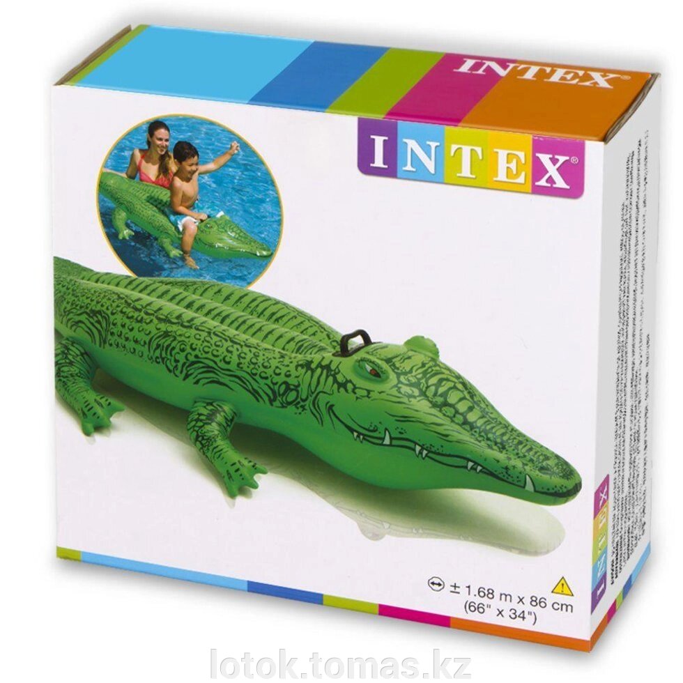 Детский надувной плотик «Крокодил» Intex 58546 - особенности