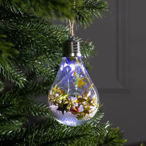 Елочный шар лампочка 5 LED