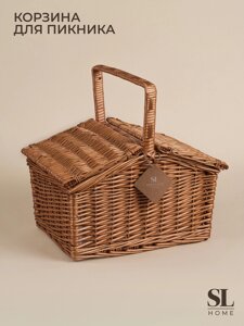 Плетеная корзина для пикника Home, 38 х 28 х 18 см