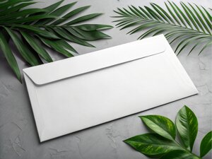 Конверты Евро DL 110x220мм., белый, 5 шт