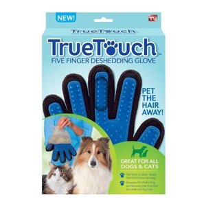 Массажная перчатка True Touch для ухода за шерстью