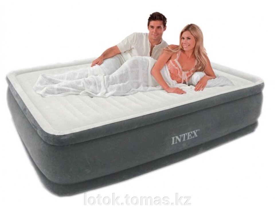 Двуспальная надувная кровать со встроенным насосом INTEX 64414 - Интернет-магазин приятных покупок LotOk