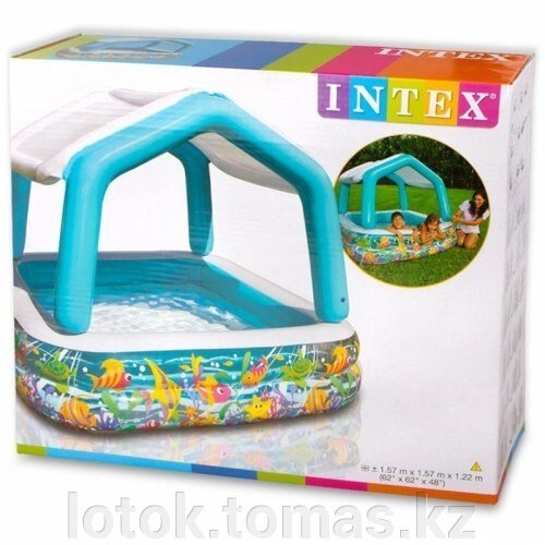 Детский надувной бассейн с навесом Intex 57470 - заказать