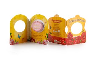 Прессованное полотенце на открытке «Collorista», Любимой бабушке