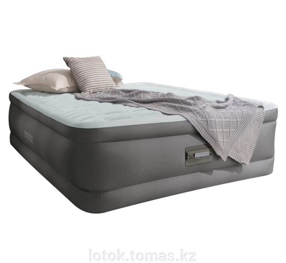 Двуспальная надувная кровать Intex 64486 Prem. Aire Elevated Airbed - акции
