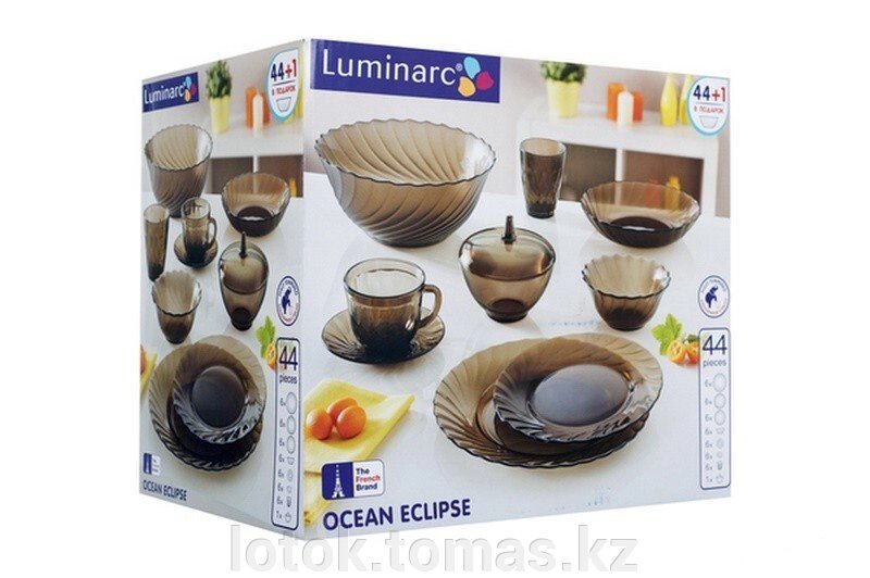 Сервиз Luminarc Ocean Eclipse на 6 персон (45 единиц) H0250 от компании Интернет-магазин приятных покупок LotOk - фото 1