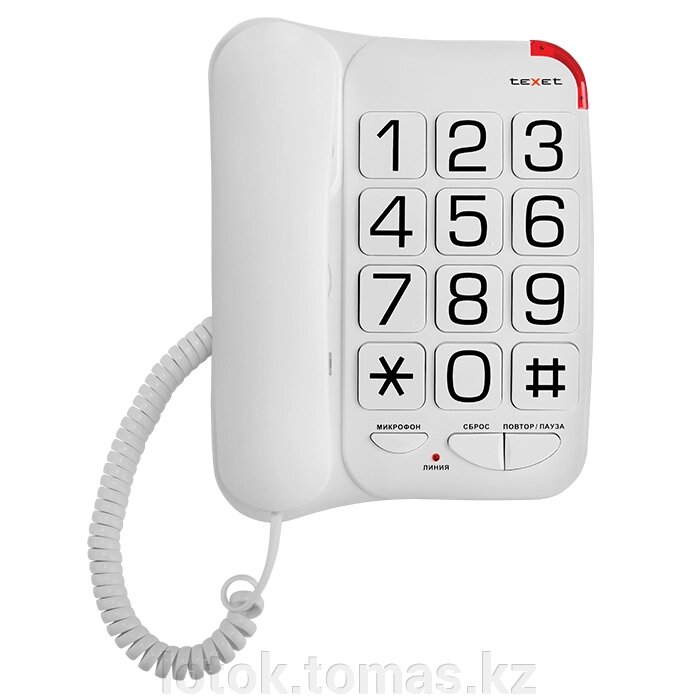 Телефон проводной Texet TX-201 от компании Интернет-магазин приятных покупок LotOk - фото 1