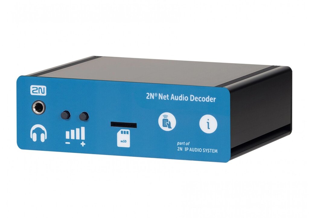 2N NetAudio Decoder - система IP-аудиовещания, встроенный усилитель, подключение LAN/WAN, PoE от компании ТОО «ТАСАЕР Сервис» - фото 1