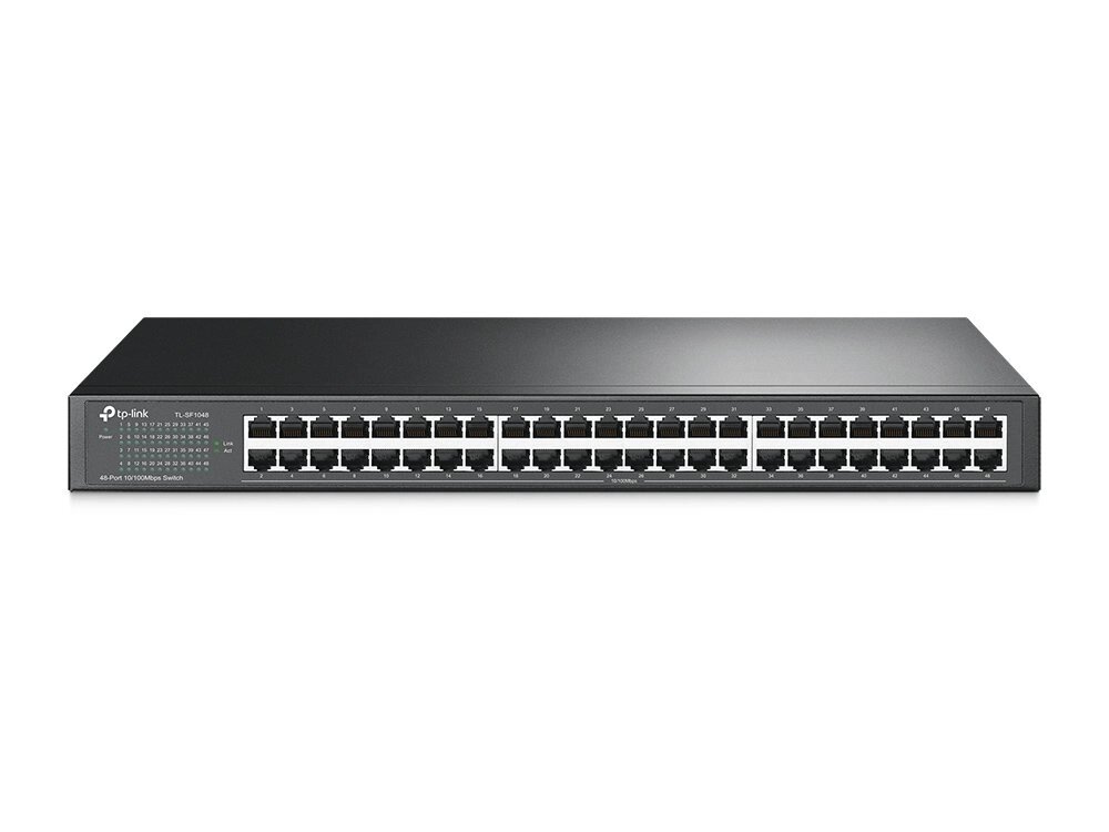 Коммутатор 48-портовый Tp-Link TL-SF1048 48-port 10/100Mbit, 1U 19-дюймов, стоечный, металический корпус от компании ТОО «ТАСАЕР Сервис» - фото 1