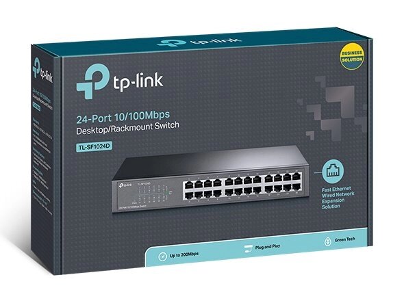 Коммутатор TP-Link TL-SF1024D 24-портовый , 24 порта RJ45 10/100 Мбит/с, 1U от компании ТОО «ТАСАЕР Сервис» - фото 1