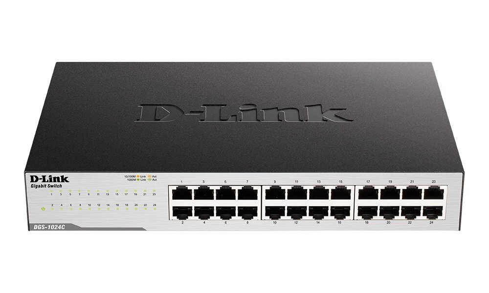 Неуправляемый коммутатор D-Link DGS-1024C/B1A с 24 портами от компании ТОО «ТАСАЕР Сервис» - фото 1