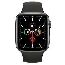 Смарт - часы Apple Watch Series 3, GPS, 38 мм, черный браслет, серый корпус - акции