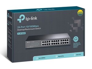 Коммутатор TP-Link TL-SF1024D 24-портовый , 24 порта RJ45 10/100 Мбит/с, 1U