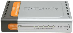 Неуправляемый коммутатор D-Link DES-1005D/O2B с 5 портами