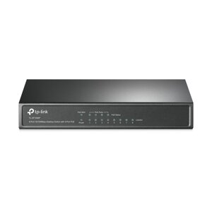 Коммутатор TP-Link TL-SF1008P 8-портовый 10/100 Мбит/с настольный коммутатор с 4 портами PoE, 8 портов RJ45 10/100 Мбит/