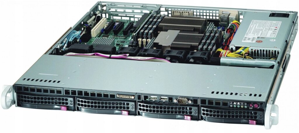 Сервер в сборе на базе Supermicro SC813MFTQC-505C Black от компании ТОО «ТАСАЕР Сервис» - фото 1