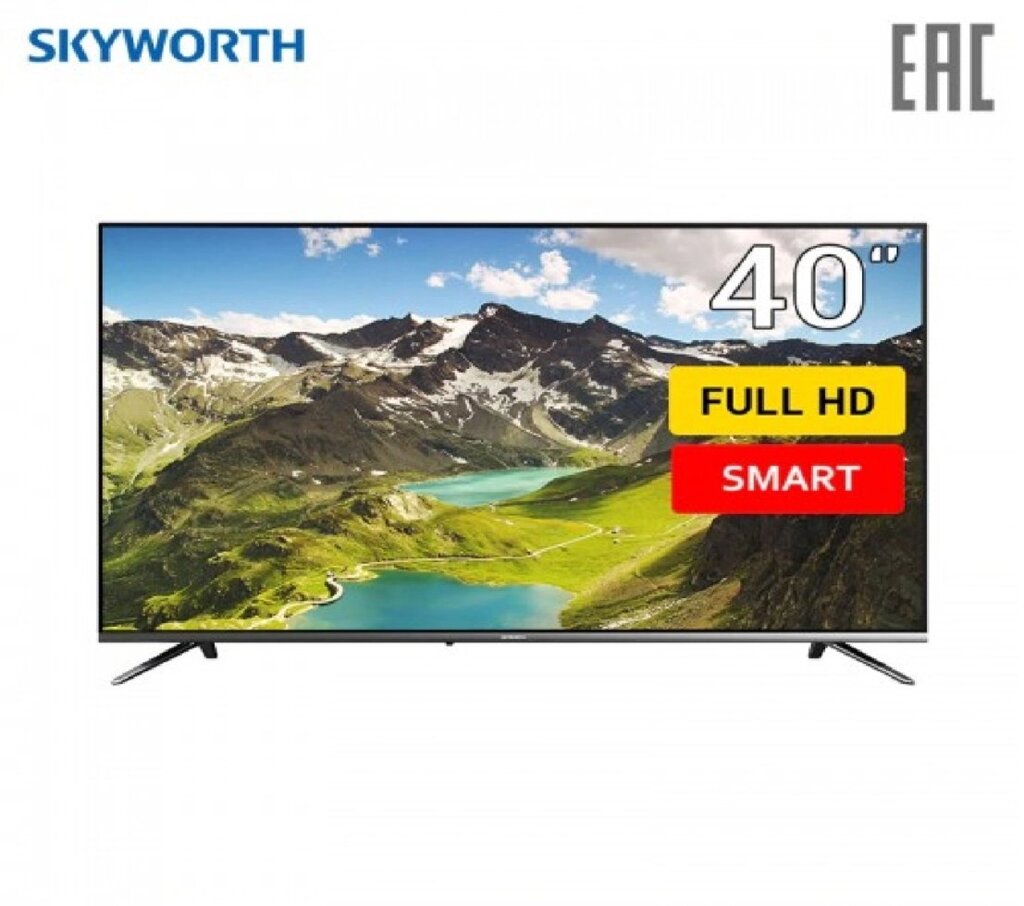 Телевизор 40" SKYWORTH 40E20S LED SMART FullHD от компании ТОО «ТАСАЕР Сервис» - фото 1