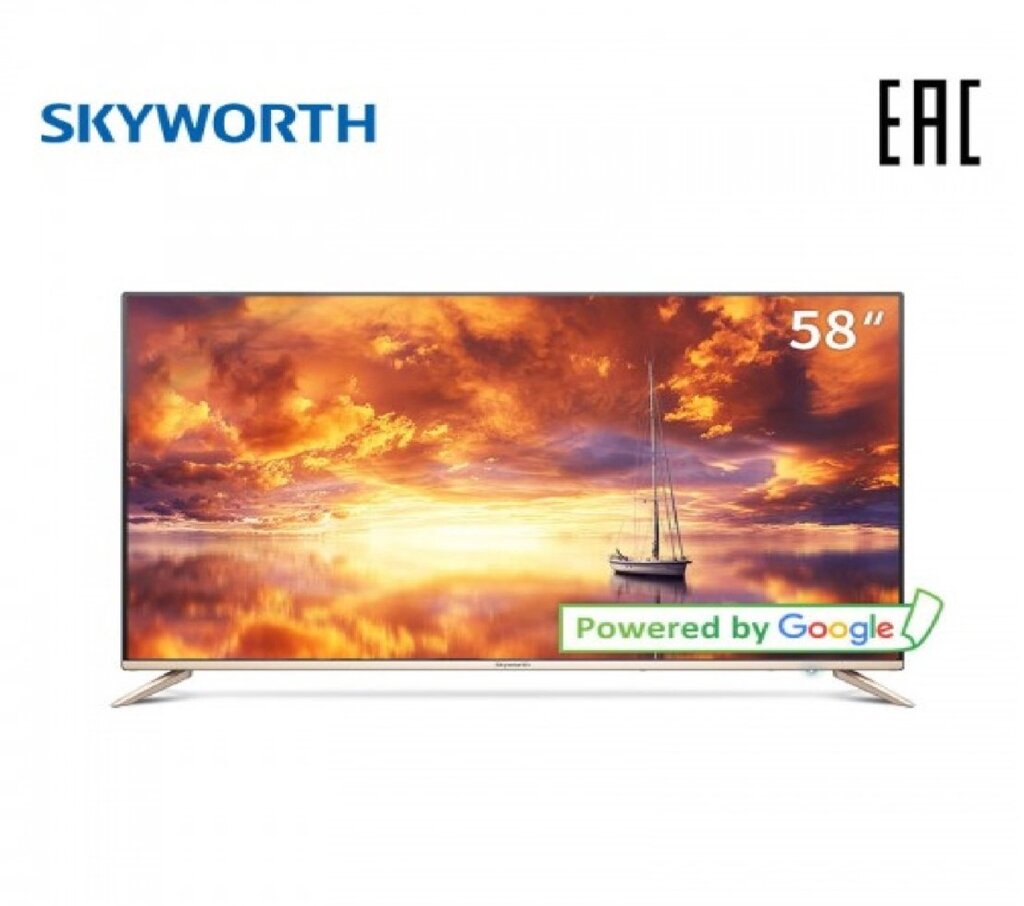 Телевизор 58" SKYWORTH 58G2A LED SMART UltraHD ANDROID TV от компании ТОО «ТАСАЕР Сервис» - фото 1