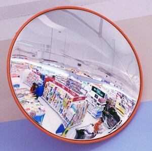 Зеркало для помещений оранжевый корпус 800мм с кронштейном к стене