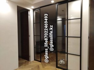 Металлическая перегородка с элементами лофта