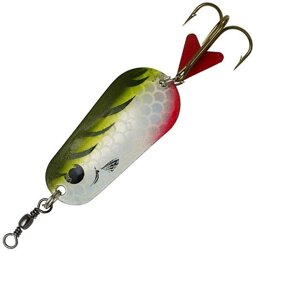 Блесна DAM FZ standard SPOON 5.5CM / 22G / sinking OLIVE/chartreuse TIGER UV