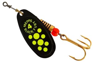 Блесна mepps COMET BLACK FURY №4 8г black/black/green dots