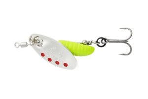 Блесна Savage Gear Grub Spinner#0 2.2g, Silver Red Lime