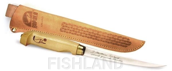 Филейный нож Rapala (лезвие 15 см, дерев. рукоятка) от компании FISHLAND - фото 1