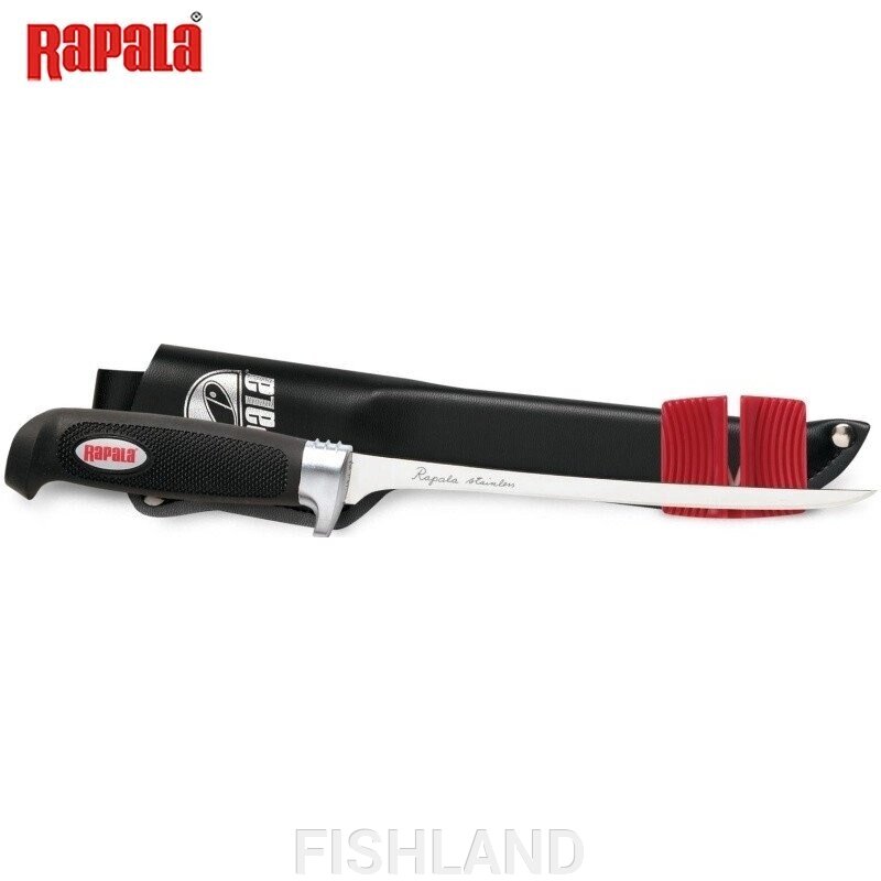 Филейный нож Rapala (лезвие 19 см, мягк. рукоятка) от компании FISHLAND - фото 1