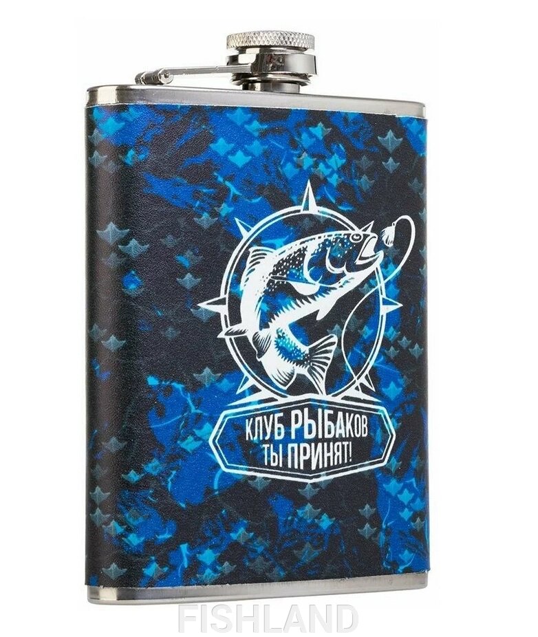 Фляжка Клуб Рыбаков 240мл (XCY-8) Hip Flask от компании FISHLAND - фото 1