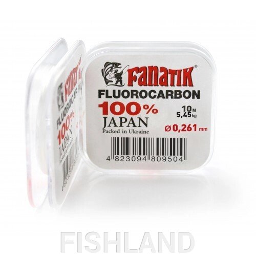 Флюорокарбон FANATIK 10 м (#2.5) 0,261 мм. от компании FISHLAND - фото 1