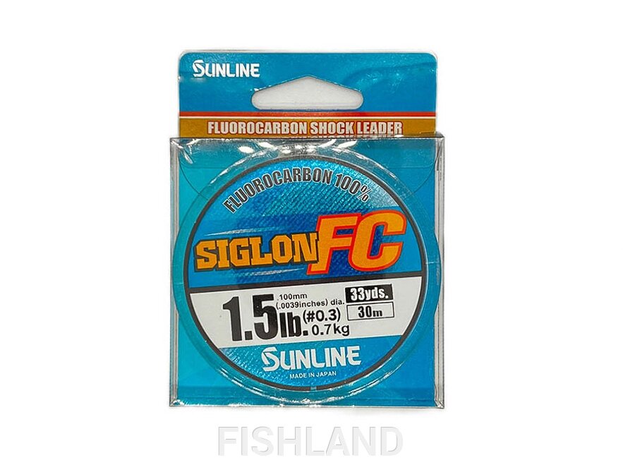 Флюорокарбон Sunline Siglon FC 2020 30m (C)# 0.3/0.100mm, 0.7кг Clear от компании FISHLAND - фото 1