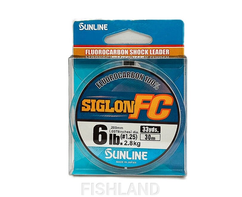 Флюорокарбон Sunline Siglon FC 2020 30m (C)# 1.25/0.200mm, 2.8кг Clear от компании FISHLAND - фото 1