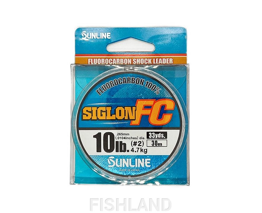 Флюорокарбон Sunline Siglon FC 2020 30m (C)# 2.0/0.265mm, 4.7кг Clear от компании FISHLAND - фото 1