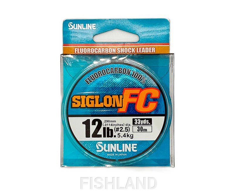 Флюорокарбон Sunline Siglon FC 2020 30m (C)# 2.5/0.290mm, 5.4кг Clear от компании FISHLAND - фото 1