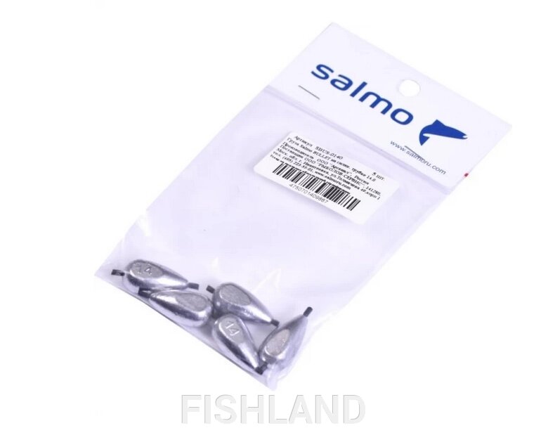 Груза Salmo BULLET на силик. трубке 14.0г 5шт от компании FISHLAND - фото 1