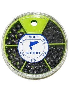 Грузила Salmo ДРОБЬ SOFT мягкий 5 секц. 0.3-1.2г 60г набор