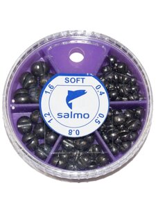 Грузила Salmo ДРОБЬ SOFT мягкий 5 секц. 0.4-1.6г 60г набор