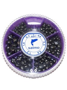 Грузила Salmo ДРОБЬ SOFT мягкий 6 секц. 0.3-1.6г 100г набор