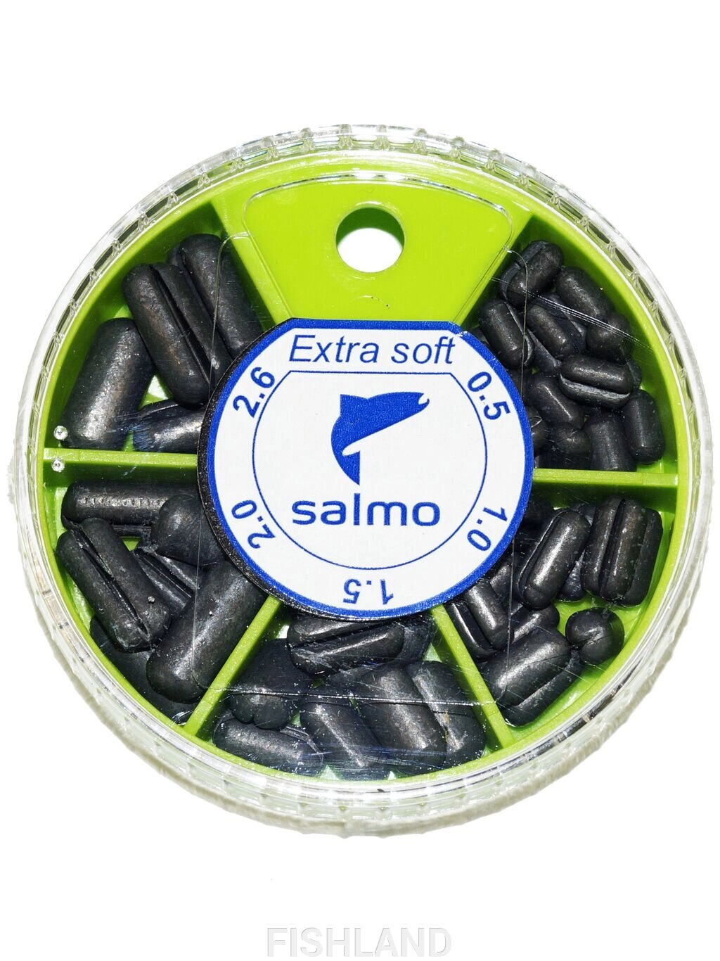 Грузила Salmo EXTRA SOFT малый 5 секц. 0,5-2,6г 060г набор от компании FISHLAND - фото 1