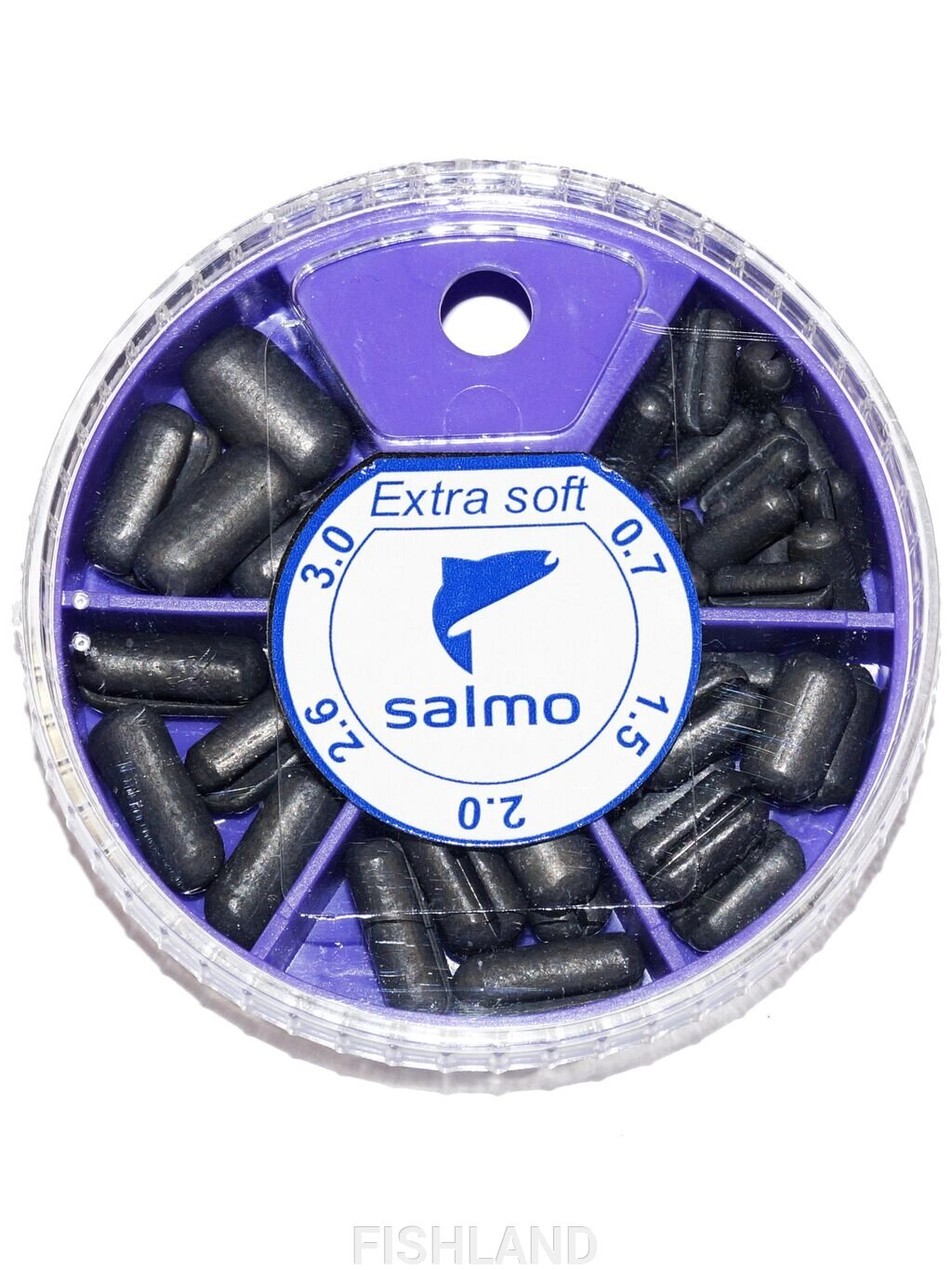 Грузила Salmo EXTRA SOFT малый 5 секц. 0,7-3,0г 060г набор от компании FISHLAND - фото 1